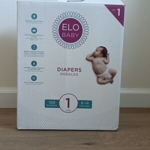 ELO Baby Size 1 Diapers - White & Pink Packaging